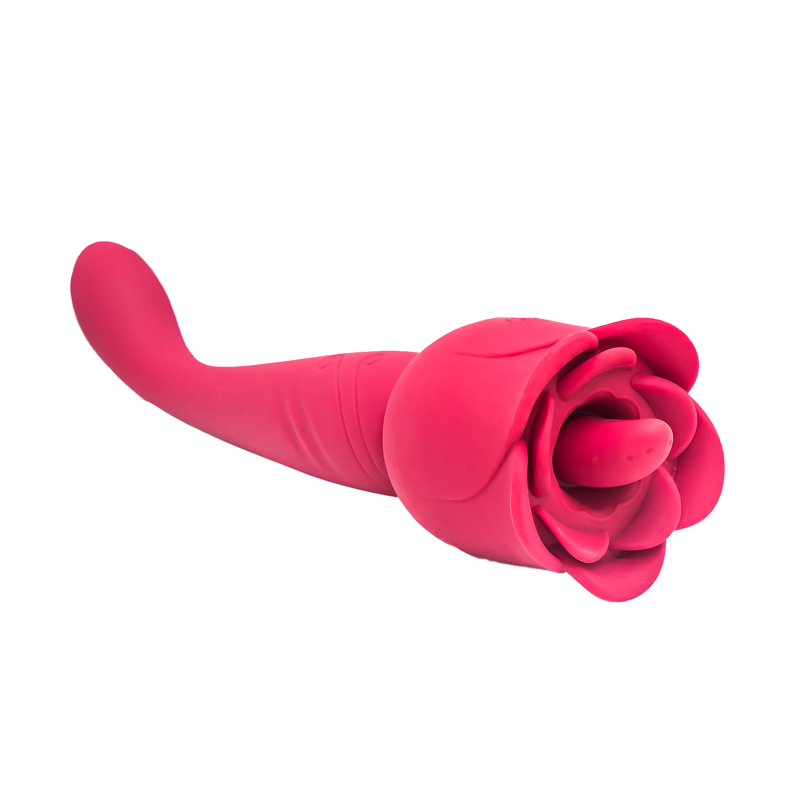 "DARCEY" Rose léchage de clitoris & vibromasseur point G en silicone liquide