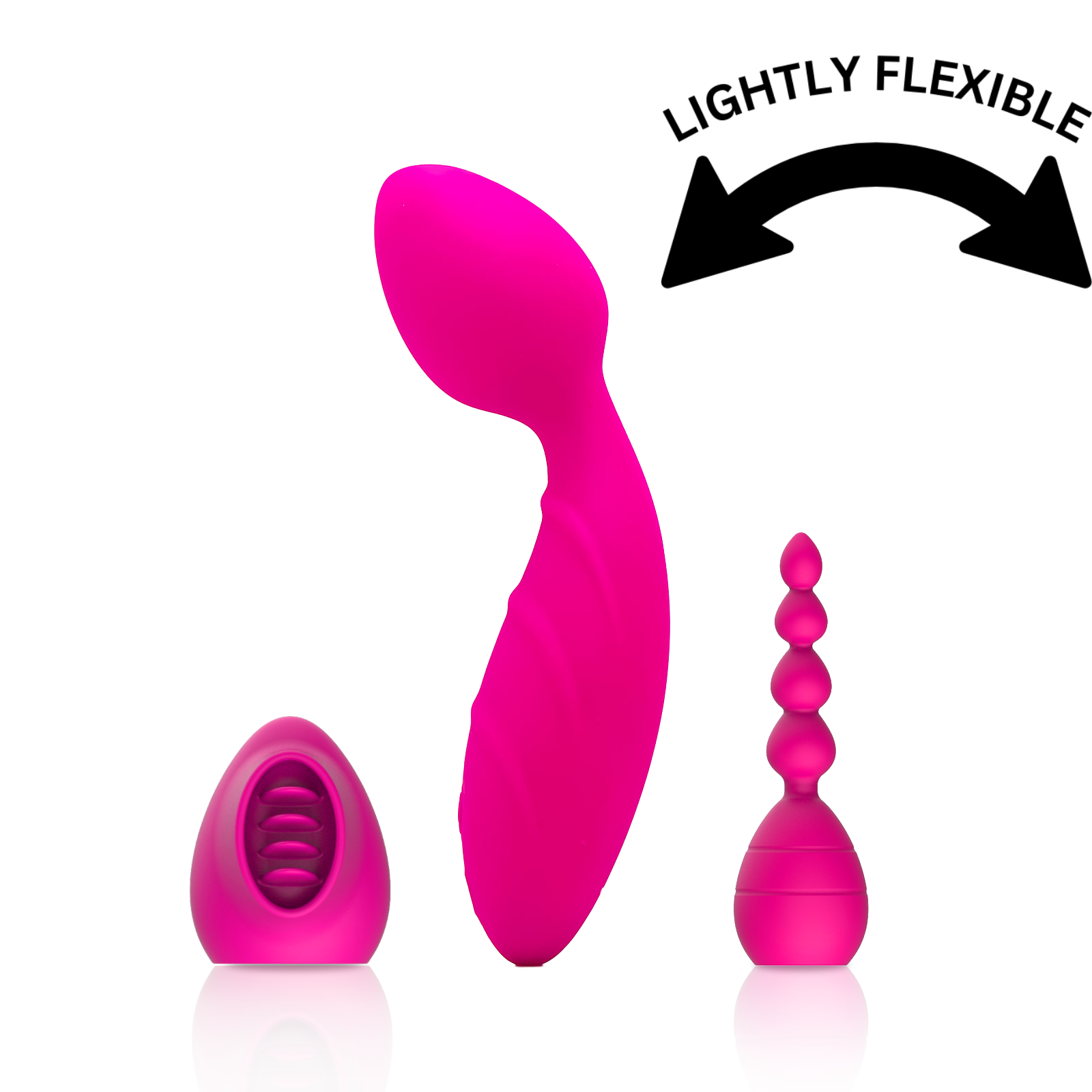 „MULTI LOOK“ Flexibles Stabmassagegerät und Anal-Vibrator aus Flüssigsilikon