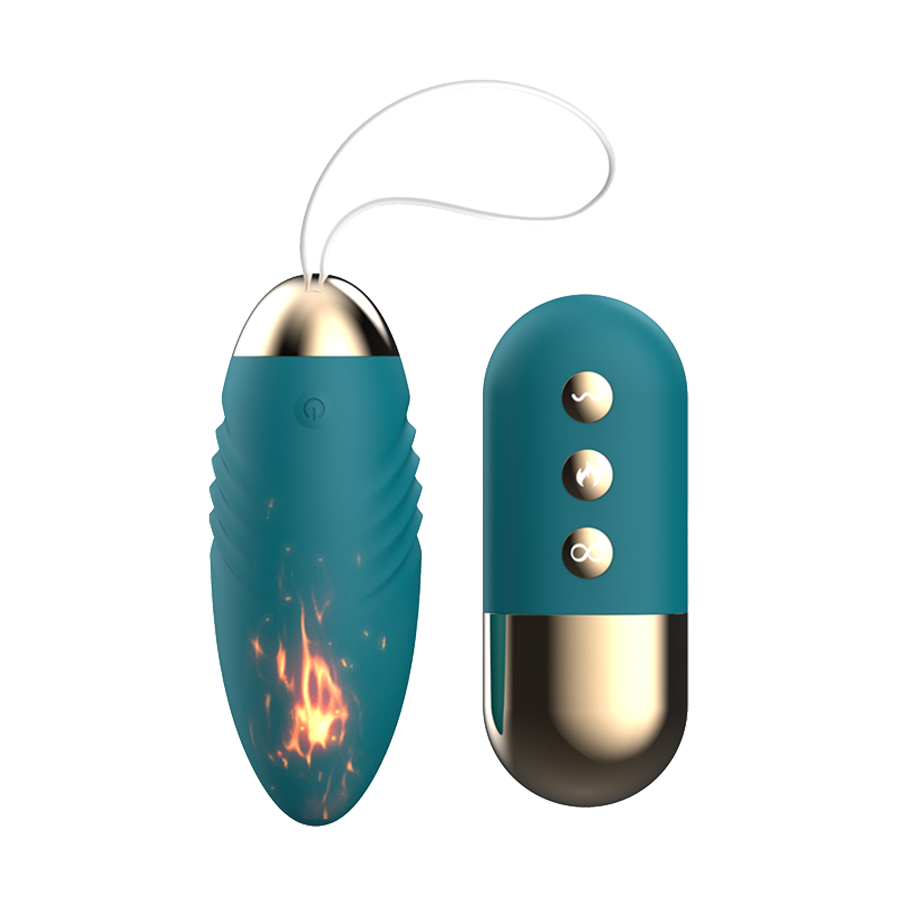 „NIDA“ Ferngesteuerter & erwärmbarer Ei-Vibrator mit Max Button