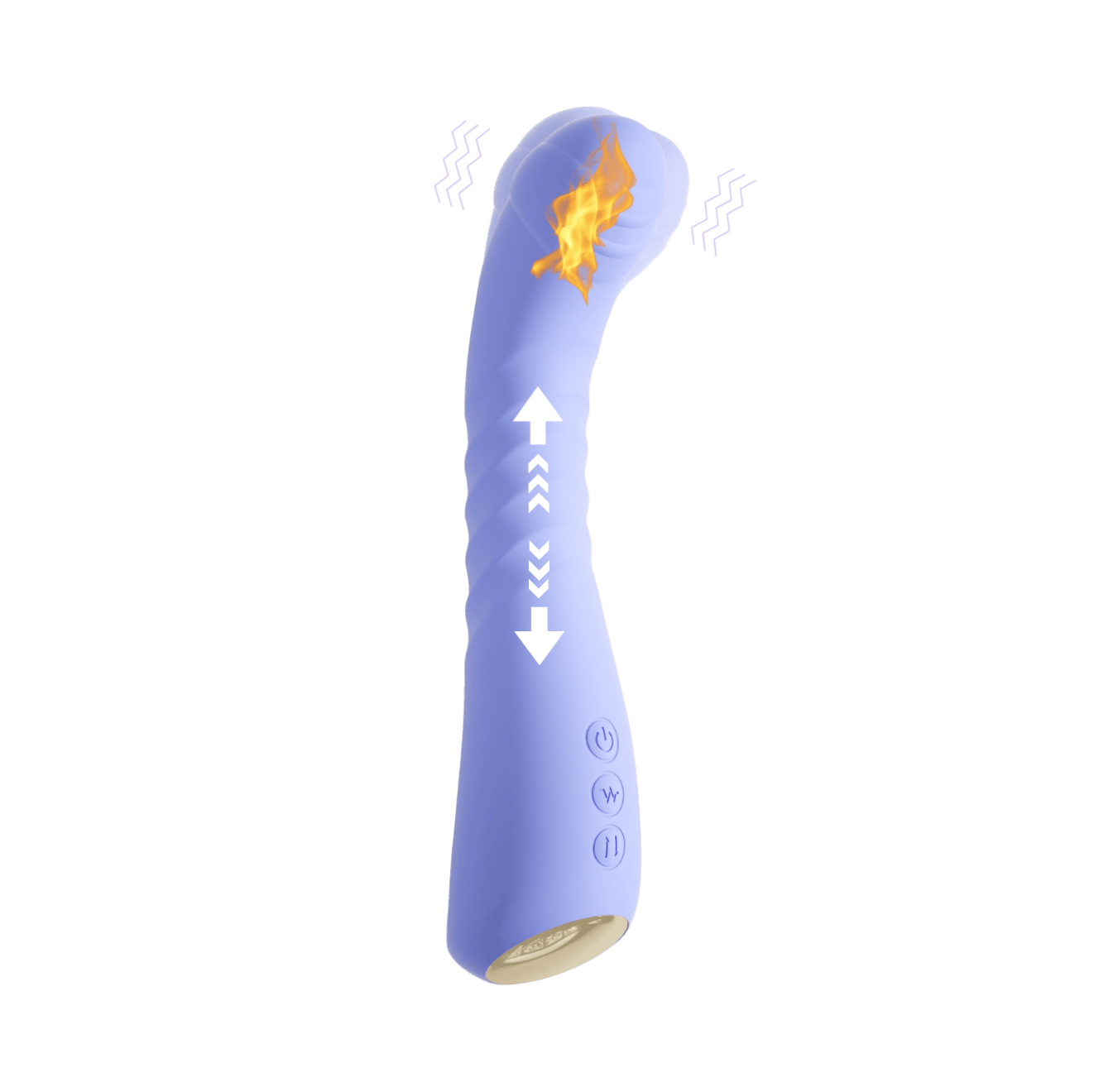 „VULCAN“ erwärmbarer & stoßender G-Punkt-Vibrator