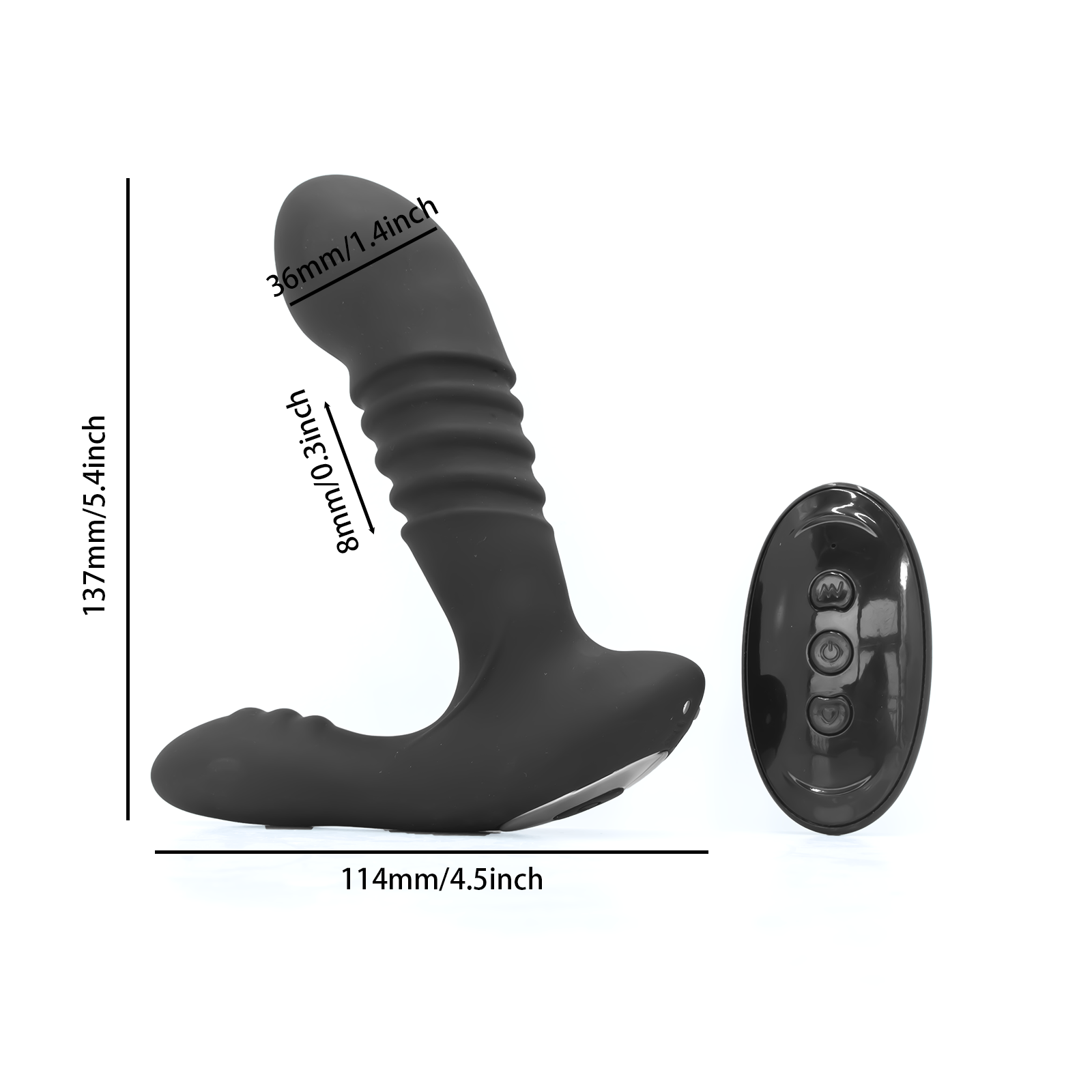„DOMO” Wibrator prostaty zdalnie sterowany z trybem pchania